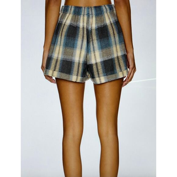 Free People Sunday Morning Plaid Boxer In Lou Combo XL - Picture 6 of 6